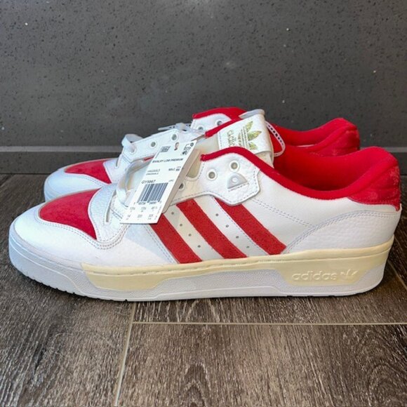 Adidas Rivalry Low Premium GY5867 Mens White Lifestyle Sneakers Shoes Sz 14 NEW - Picture 2 of 8